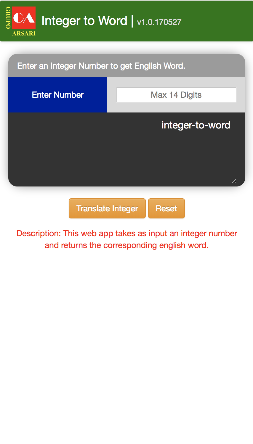 Integer to Word